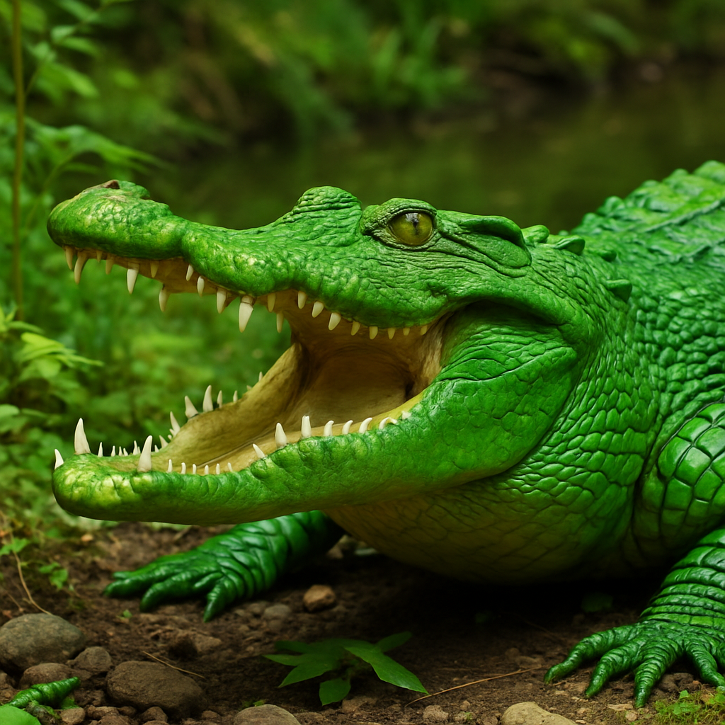 Coccodrillo nel suo habitat naturale